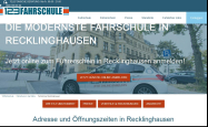 Screenshot der Webseite von 123FAHRSCHULE
