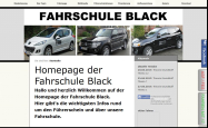 Screenshot der Webseite von Fahrschule Black