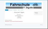 Screenshot der Webseite von Fahrschule Digulla