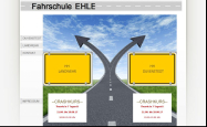 Screenshot der Webseite von Fahrschule Ehle
