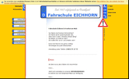 Screenshot der Webseite von Fahrschule Eichhorn