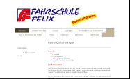 Screenshot der Webseite von FAHRSCHULE FELIX