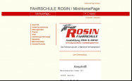Screenshot der Webseite von FAHRSCHULE ROSIN