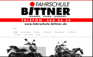 Screenshot der Webseite von Fahrschule Bittner