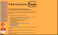 Screenshot der Webseite von Fahrschule Europe