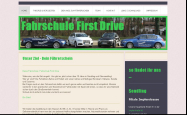 Screenshot der Webseite von Fahrschule First Drive