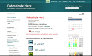 Screenshot der Webseite von Fahrschule Herz