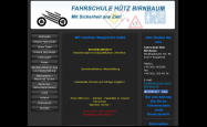 Screenshot der Webseite von Fahrschule Hütz Birnbaum