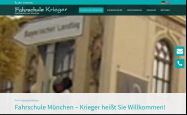 Screenshot der Webseite von Fahrschule Krieger