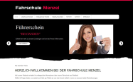 Screenshot der Webseite von Fahrschule Menzel