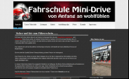 Screenshot der Webseite von Fahrschule Mini - Drive GmbH