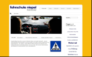 Screenshot der Webseite von Fahrschule Niepel