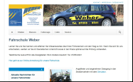 Screenshot der Webseite von Fahrschule Weber GmbH