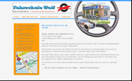 Screenshot der Webseite von Fahrschule Wolf  Zehlendorf