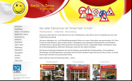 Screenshot der Webseite von Fahrschule smile-n-drive