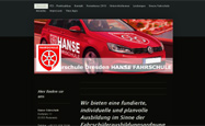 Screenshot der Webseite von Hanse-Fahrschule