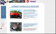 Screenshot der Webseite von KÃ¶rmer Fahrschule