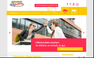 Screenshot der Webseite von Fahrschule Marten