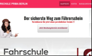 Screenshot der Webseite von Fahrschule PRIMA