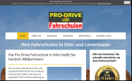 Screenshot der Webseite von ProDrive-Fahrschule