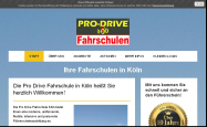 Screenshot der Webseite von Pro Drive Fahrschule