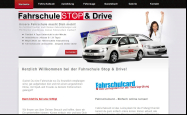 Screenshot der Webseite von Fahrschule Stop & Drive