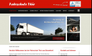 Screenshot der Webseite von Fahrschule ThÃ¼r