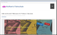 Screenshot der Webseite von Wolfram's Fahrschule