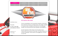 Screenshot der Webseite von Fahrschule one drive